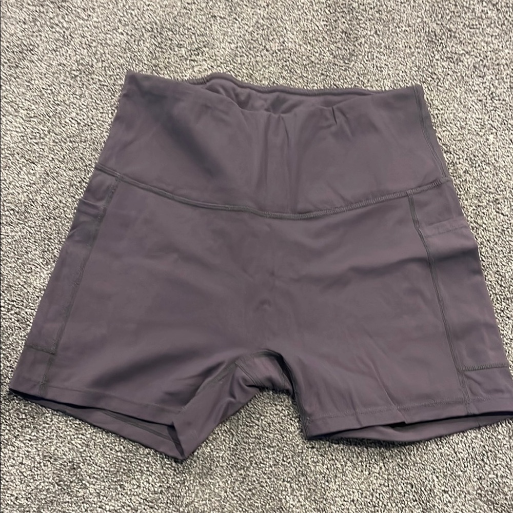 Women's Gray High-Waisted Shorts